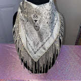 White & Crystal Bandana