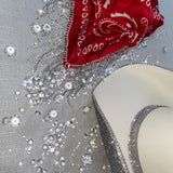 Red & crystal rhinestone bandana