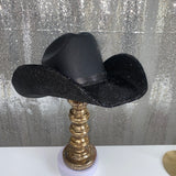 Square shaped "Blacked Out" Hat Style