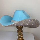 Robins Egg Blue Rhinestone Hat
