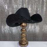 Square shaped "Blacked Out" Hat Style