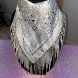 White & Crystal Bandana
