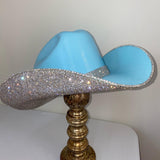 Robins Egg Blue Rhinestone Hat