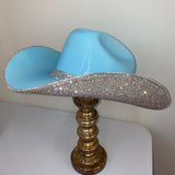 Robins Egg Blue Rhinestone Hat