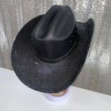 Square shaped "Blacked Out" Hat Style